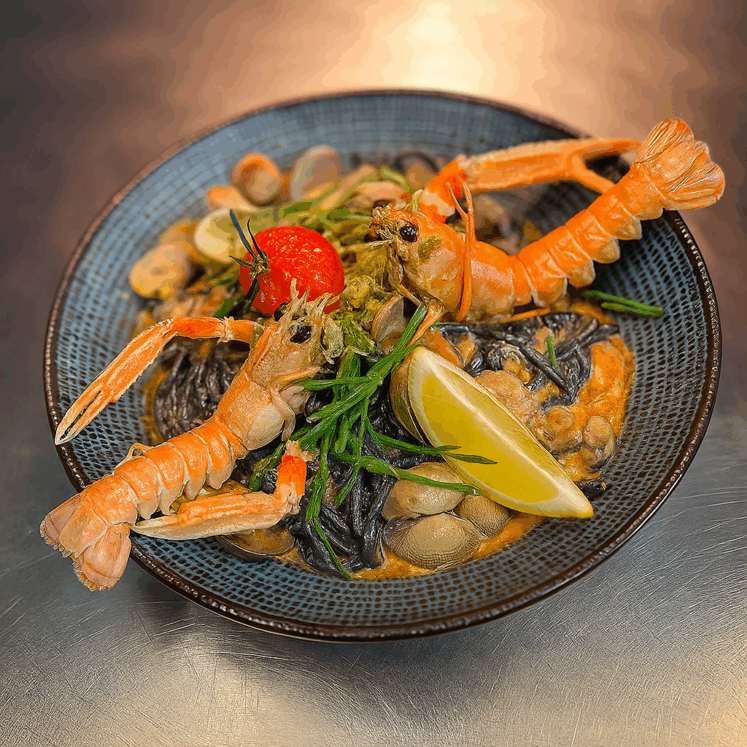 pâtes aux fruits de mer à canet en roussillon